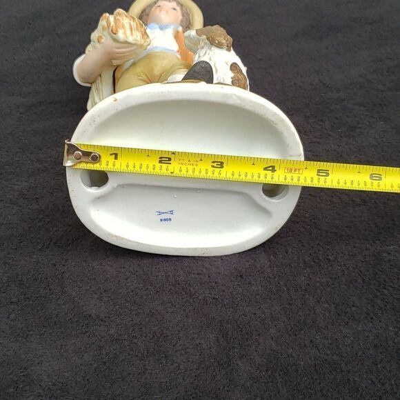 Vintage Homco Farm Boy with Wheat and Dog Porcelain Figurine #8805 - Picture 10 of 10